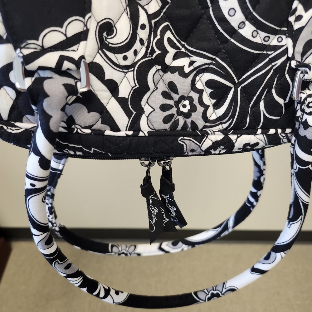 Vera Bradley Midnight Paisley Turnlock Satchel - Picture 11 of 11